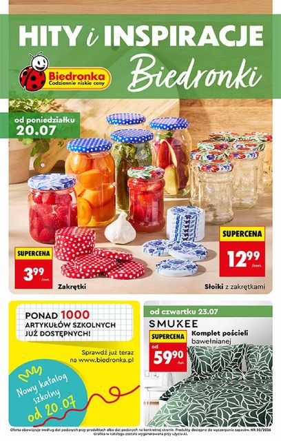 biedronka gazetka promocyjna od 20 lipca